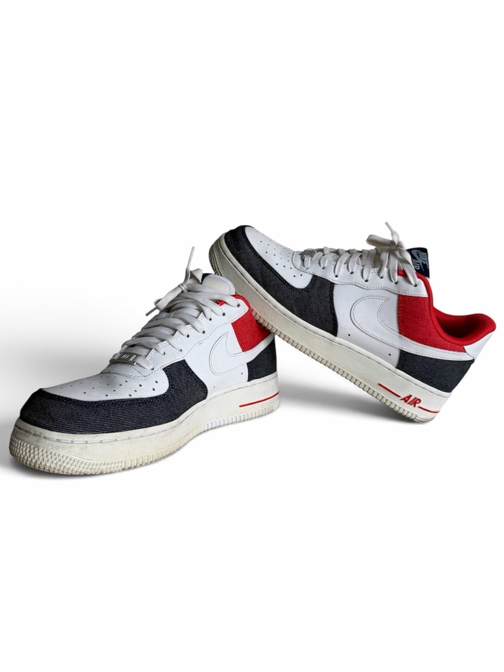 Nike Air Force 1 (GS) Denim White Blue Red USA Shoes Sz. 9.5 Men’s